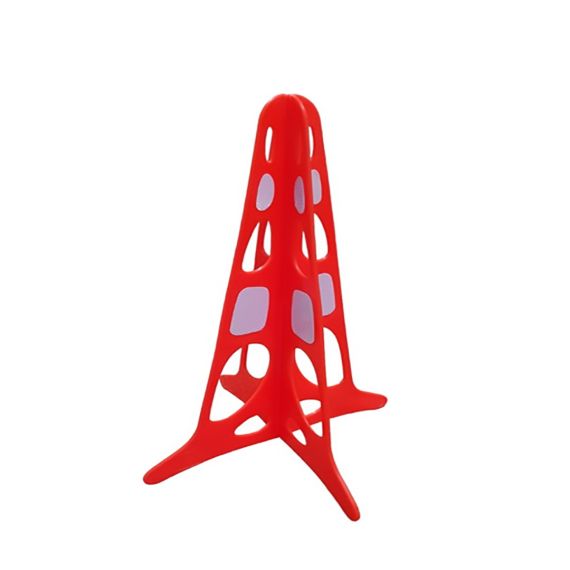 Cono Desmontable 50 Cm PVC Naranja - Cuadros Reflectivos