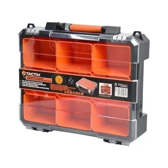 Caja Organizador Maletín Tactix 9 Cajones 12.5x43.2x33.2 Cm