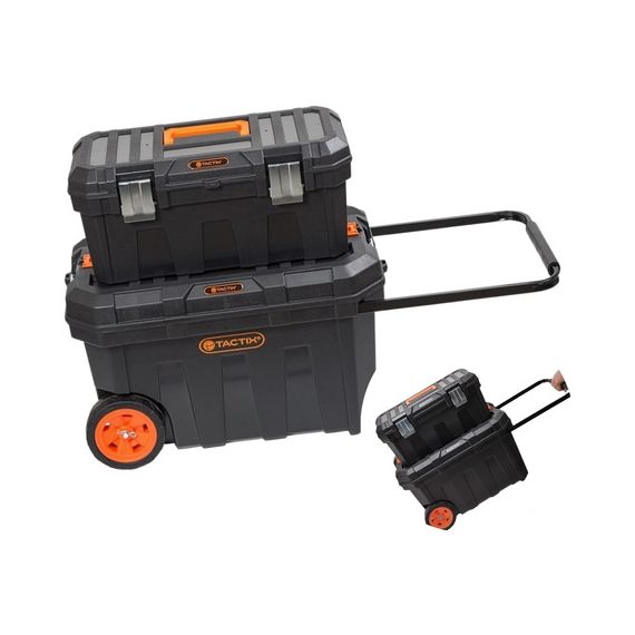 Combo 2 Caja Herramientas C/ruedas Y Manija Tx320310 Tactix
