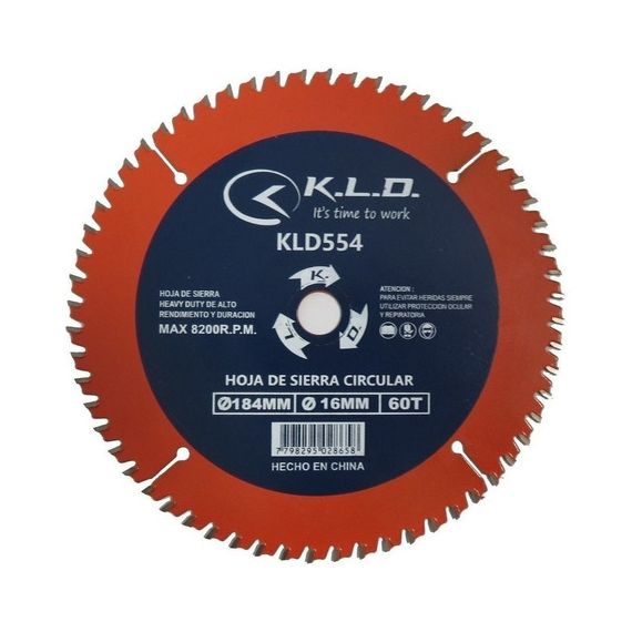 Disco Sierra Circular 184mm 60 Dientes Kld Para Madera