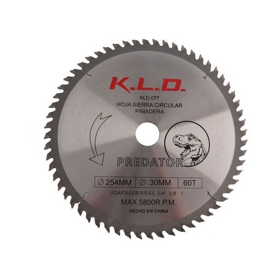 Disco De Sierra Corte Madera Kld 10 Pg 60 Dientes