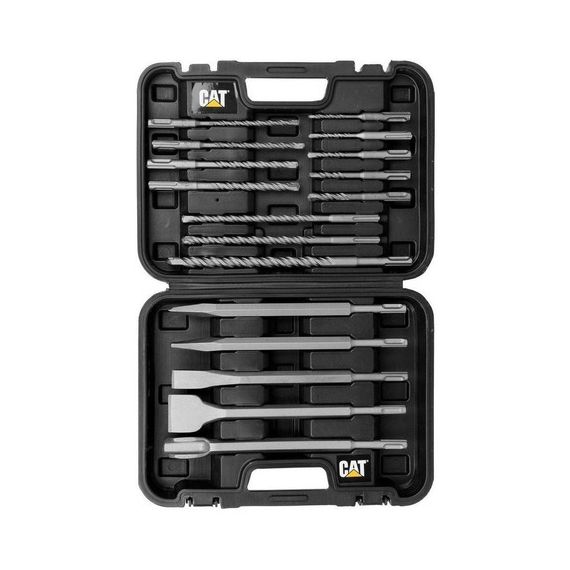 Juego Set Mechas Puntas Cinceles Sds Plus Cat Maleta 17 Piez