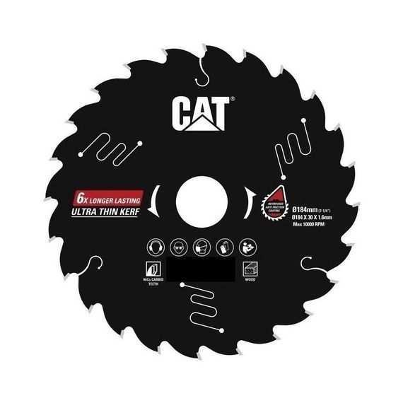 Disco Sierra Circular Cat 184mm Para Madera 24 Diente