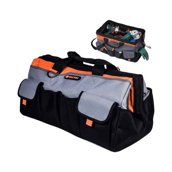 Bolso De Herramientas Tactix 40.5x28x30.5 Cm Naranja/negro
