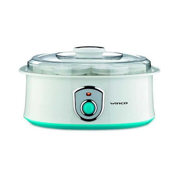 Yogurtera Eléctrica Con 7 Vasos De Vidrio De 180 Ml Winco