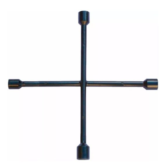 Llave Cruz Pintada Universal Negra 4 Bocas 17mm 19mm 21mm 23