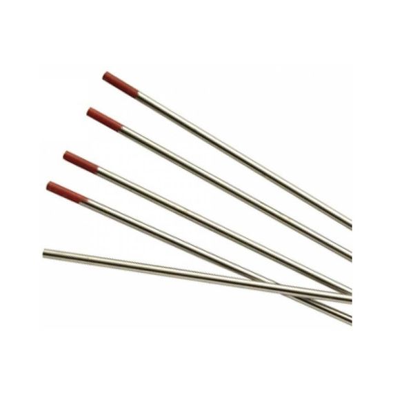 Electrodo De Tungsteno 4.0 X 150 10 Piezas WT20 Punta Roja