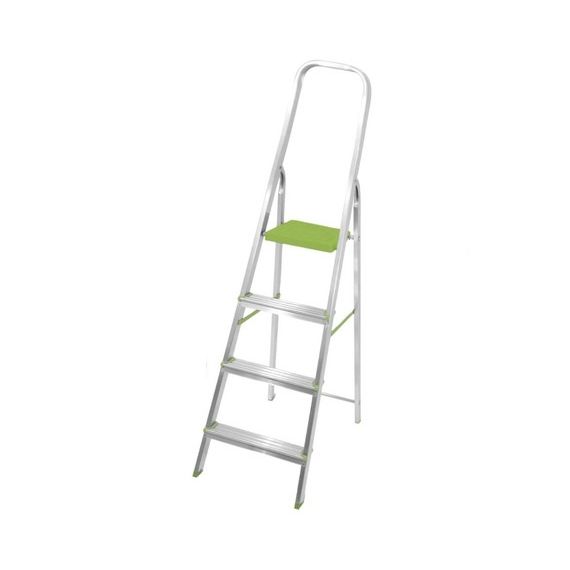 Escalera Tijera De Aluminio De 3 Escalones Reforzada 150kg