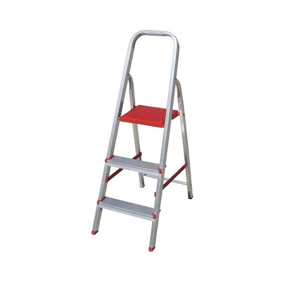 Escalera Botafogo Tijera De Aluminio 2 Escalones 120 Kg