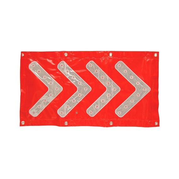 Bandera Plástica Señalización Flecha C Luz Importada