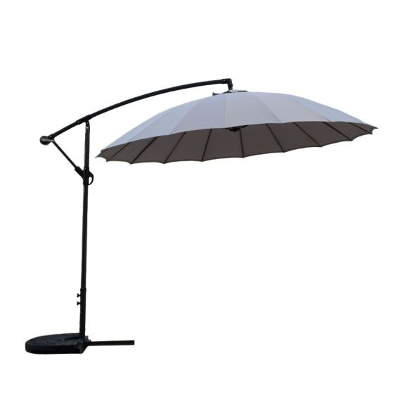 Sombrilla Lateral 3m Fibra De Vidrio Con Manivela Kushiro