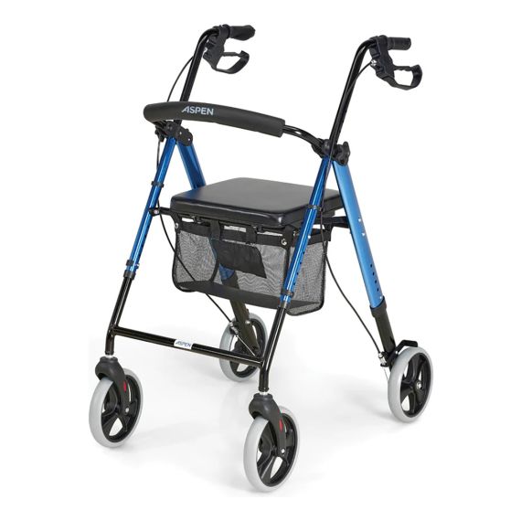 Andador Rollator De Aluminio Doble Regulación 4 Ruedas 4125