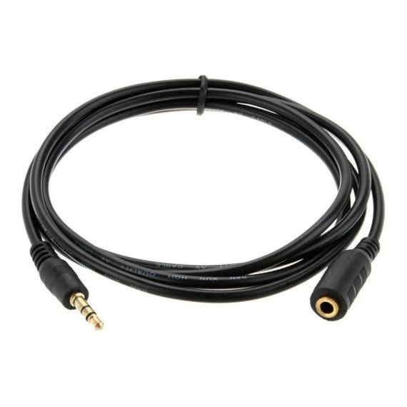 Cable 3.5 Mm 2 Metros Largo Kanji Macho Hembra Mini Plug
