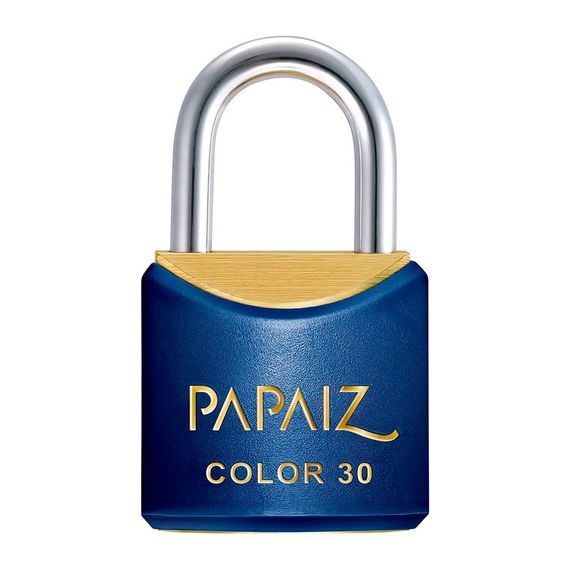 Candado 30 mm Azul Bronce Reforzado Doble Traba Papaiz CR-30