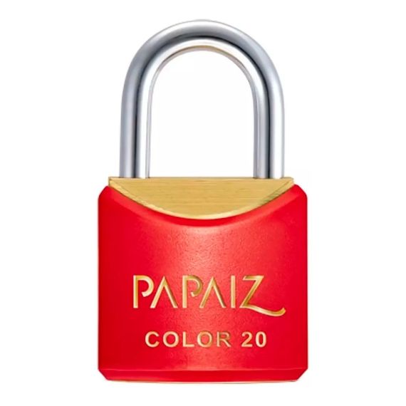 Candado 20 mm Rojo Bronce Reforzado Doble Traba Papaiz CR-20
