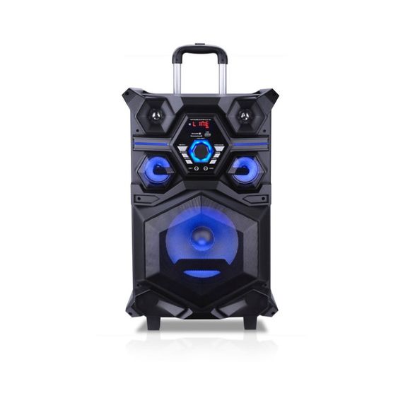 Parlante Portatil 2 Vias Bluetooth C/ Ruedas Y Led Ritmico