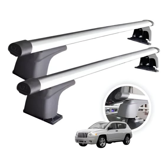 Barras Porta Equipaje Aluminio Para Auto Jeep Compass 2009