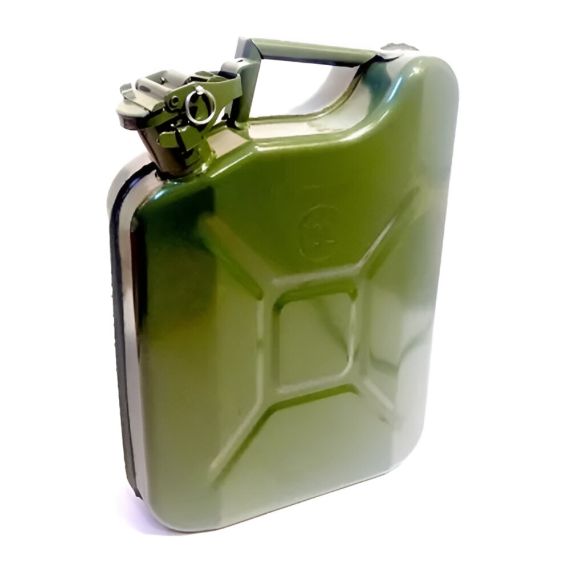 Bidón Para Combustible De Chapa 10 Litros Con Traba Verde