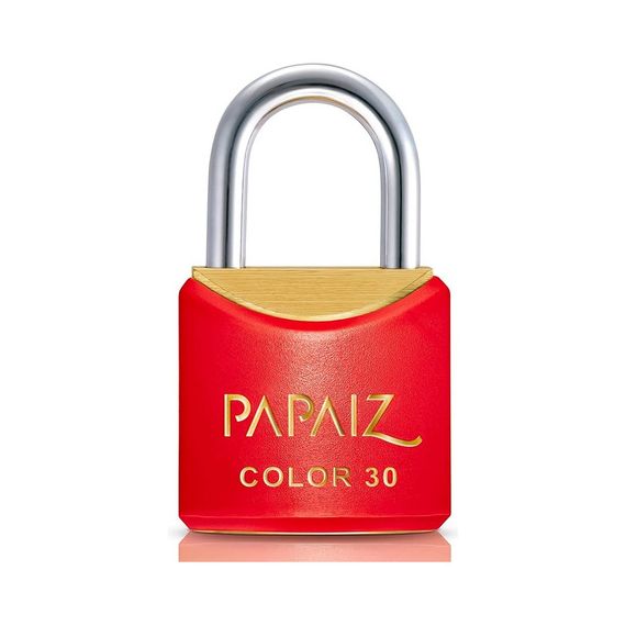 Candado 30 mm Rojo Bronce Reforzado Doble Traba Papaiz CR-30