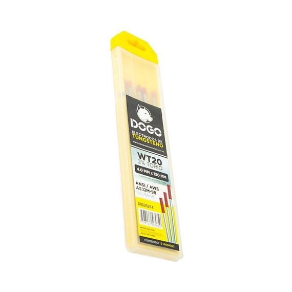 Electrodo De Tungsteno 2% Torio 1,6x150 10 Piezas Wt20 Pta Roja