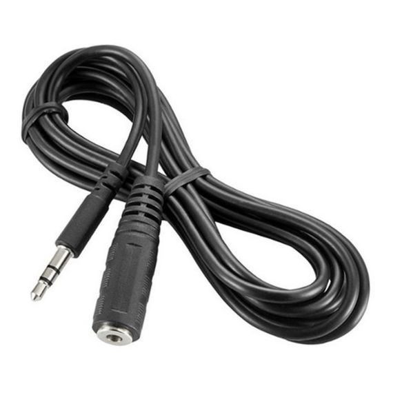 Cable Alargue Auxiliar 3.5 Mm Cable 1 Mts Macho-hembra Kanji