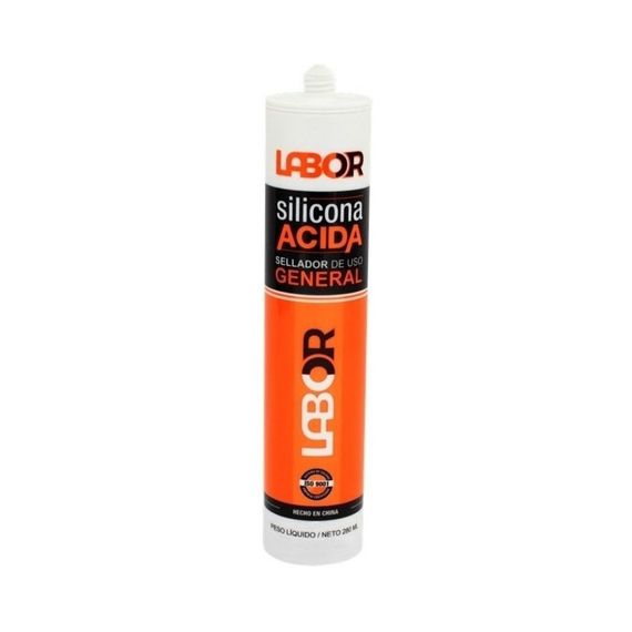 Sellador Silicona Ácida Transparente 280 ml Labor