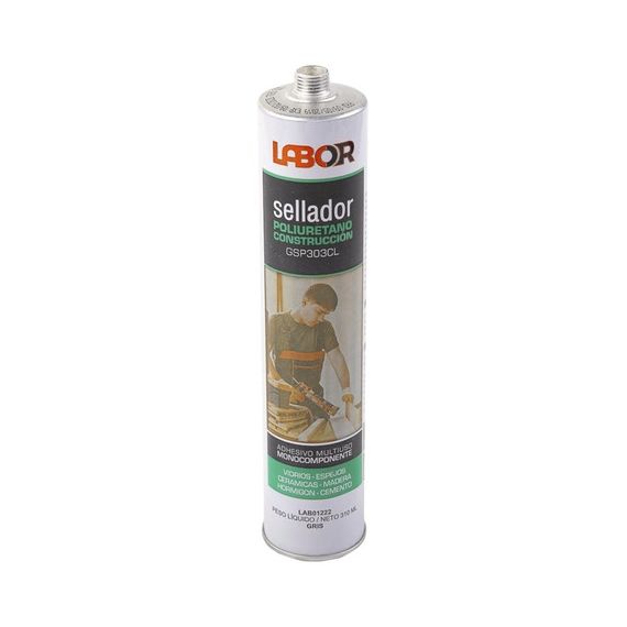 Sellador Poliuretano Construcción 310 ml Labor