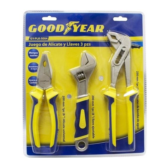 Set 3 Alicates Ajustables + Pico De Loro Good Year Original