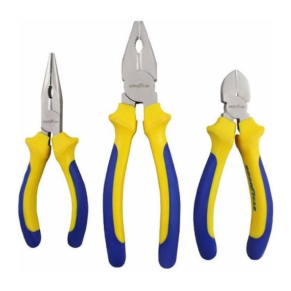 Set De 3 Pinzas / Alicate Good Year Original - Acero Carbono
