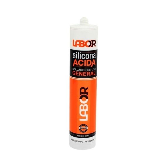 Sellador Silicona Ácida Negro 280 ml Labor