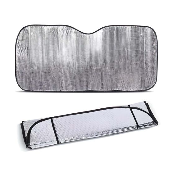 Parasol Aluminio Doble 70x145 Cm Acces P/vehículo 320 Grs