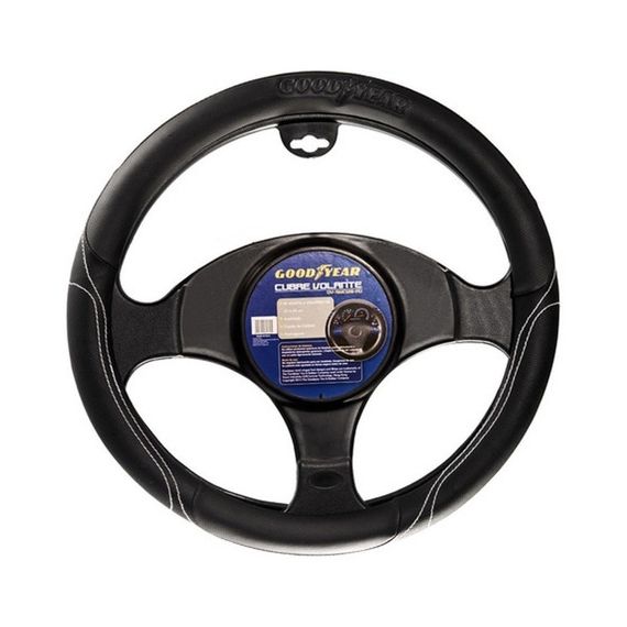 Cubre Volante Auto Goodyear - Símil Cuero Acolchonado Cuota
