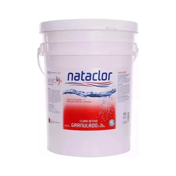 Cloro Granulado 20 Kg Acción Lenta Antimicrobiana Nataclor
