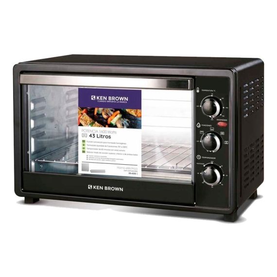 Horno Eléctrico Con Convección Doble Anafe 43lts Ken Brown