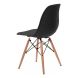 Silla Eames De Plástico Patas Madera 81x42x46 Cm Asiento Abs