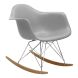 Sillón Eames Rocking De 63 X60 X 70 Cm Con Patas De Madera