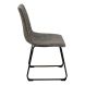 Silla Bellini Dark Grey Ecocuero C/ Patas Metálicas Living