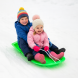 Trineo Ski Boat Para Nieve 1 M Con Manijas Y Cuerda-Verde