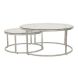 Set De Mesa Ratona Clear Base De Vidrio Con Patas De Metal