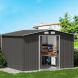 Caseta Depósito De Jardín Puerta Acero Galvanizado 8,82 M2