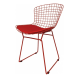Silla Bertoia Roja Moderna Con Base Sky