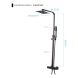 Grifería Columna Ducha Exterior Bronce Termostática Negro