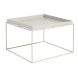 Mesa Ratona Cuadrada Hay White Caño De Hierro De 75x75x40 Cm