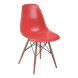 Silla Eames Roja Diseño Moderno Con Patas De Madera