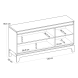 Aparador Buffet Para Comedor 3 Puertas 139 Cm Meble