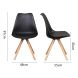 Silla Eames Nórdica Bulk con Almohadón Negro
