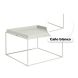 Mesa Ratona Cuadrada Hay White Caño De Hierro De 75x75x40 Cm