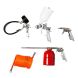 Kit Set 5 Piezas Compresor Pintar Lavar Inflar Sopletear