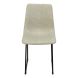 Silla Bellini Light Grey Ecocuero C/ Patas Metálicas Living