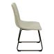 Silla Bellini Light Grey Ecocuero C/ Patas Metálicas Living